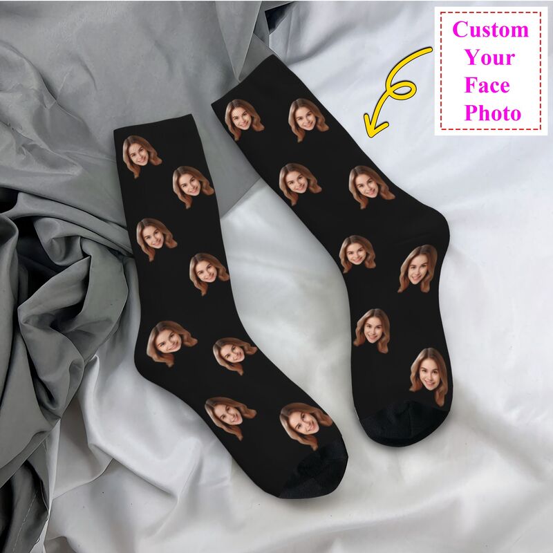 Dress Sock Men - Gepersonaliseerde aangepaste gezicht foto mannen vrouwen