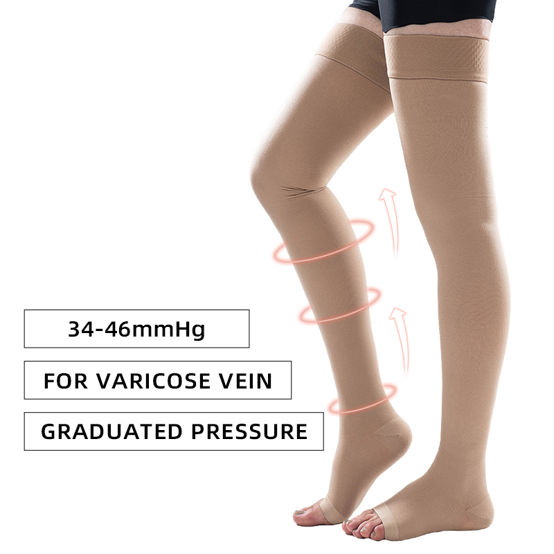 Compression Sock Medical - 1 Paar Dij Hoge Open Teen