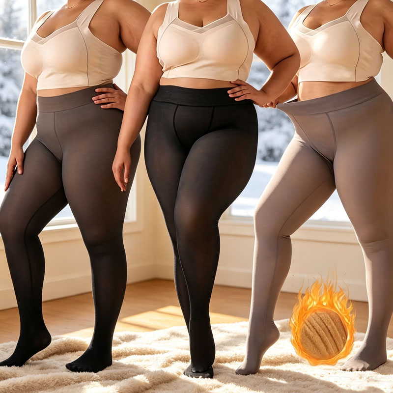 Tights Pantyhose Sheer - 1-2Pairs Opaque Plus Size Fleece Gevoerde