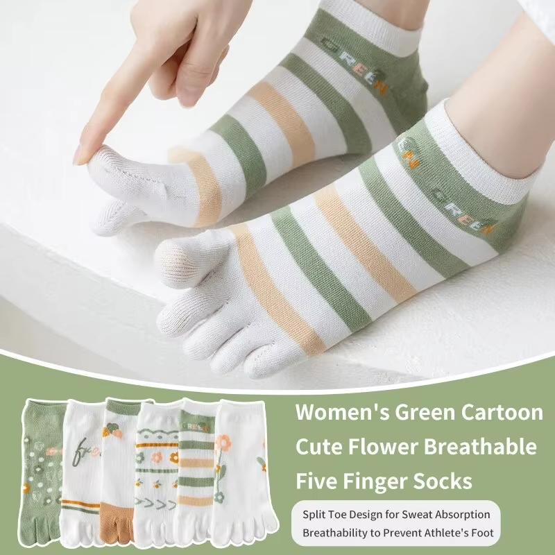 Toe Sock Split - 3 paar dames sokken voor lente