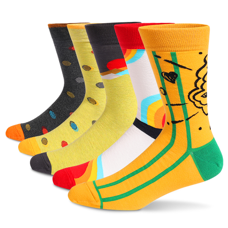 Cotton Crew Sock Pack - 5 paar leuke herensokken, grappige sokken
