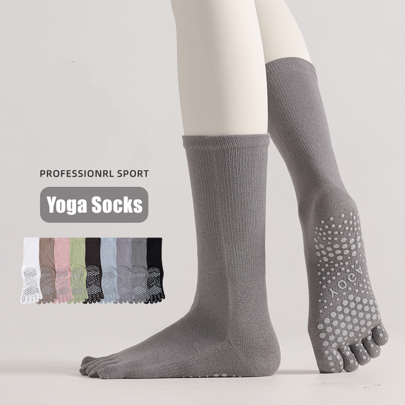Toe Sock Split - 1 paar dames yogasokken snoepkleur katoen