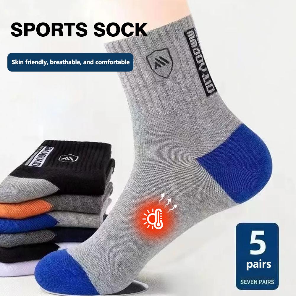 Cotton Crew Sock Pack - 5 paar anti-geur- en antislipsokken voor