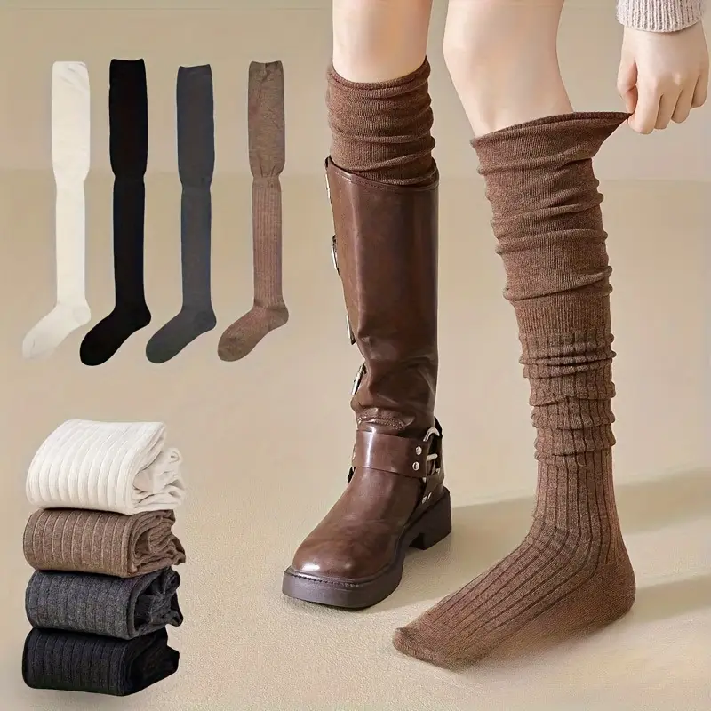 Boot Sock Slouchy - 1-10Pairs Dames Over-de-Knie Dij Hoge Sokken