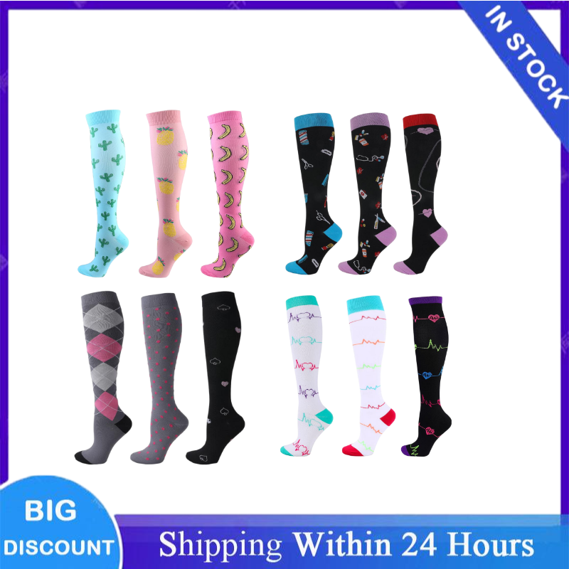 Cotton Crew Sock Pack - 3 Paren/Packs Meerdere Stijlen Vrouwen Mannen