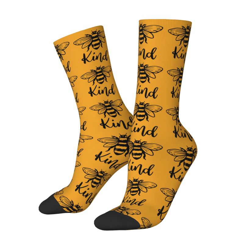 Dress Sock Men - Aangepaste Honey Bee Heren Crew Sokken