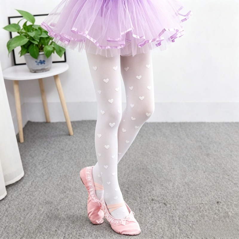 Tights Pantyhose Sheer - Ballet 10D Hartvormige strik decoratie Zomer