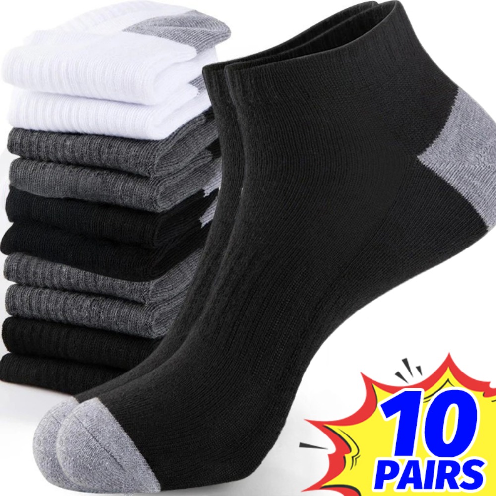 Ankle Sock Low Cut - 1-10Pairs Ademende Heren Zomersokken Lichtgewicht Zachte