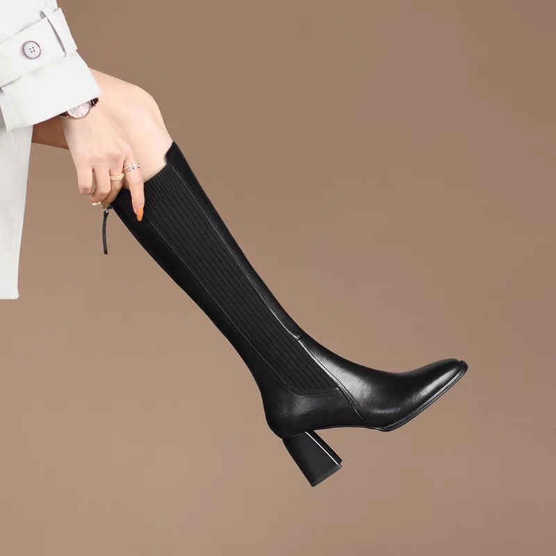 Knee High Sock Women - Kniehoge sokboots voor dames, winter, sexy