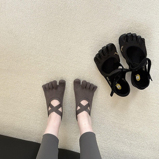 Grip Sock Yoga - Dames Yoga Sokken met Kruisende Bandjes