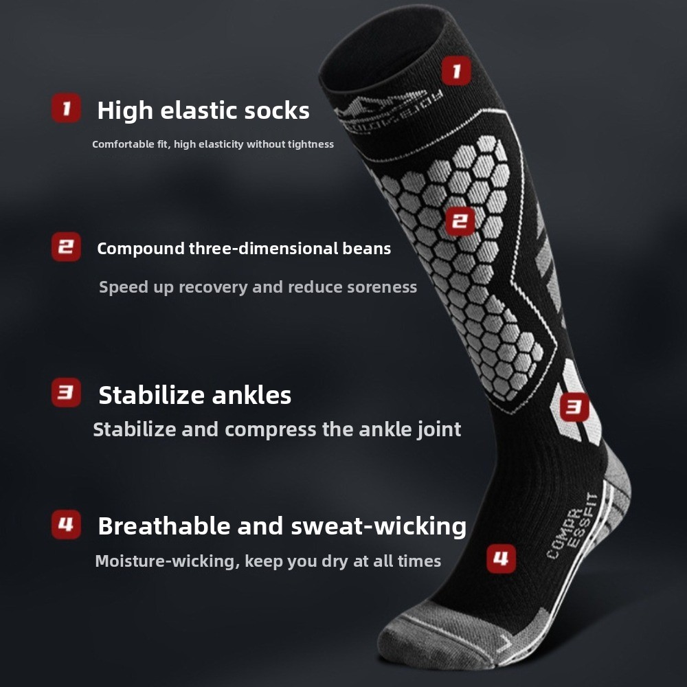 Thermal Sock Winter - Nieuwe verdikte skisokken Ademende antislip kniekousen