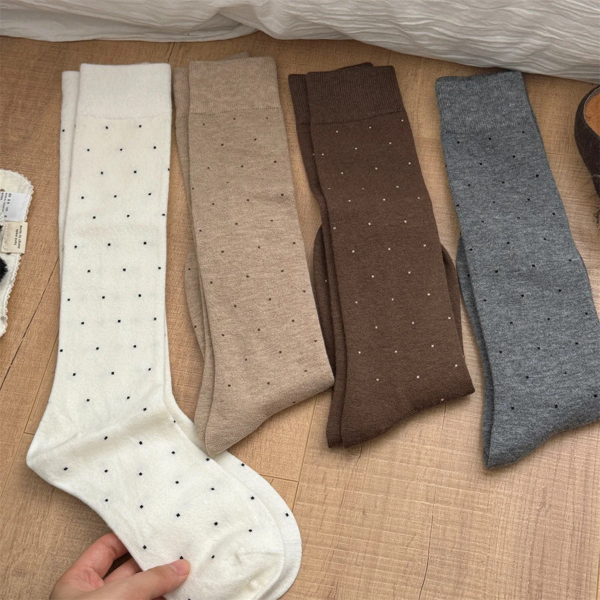 Silk Sock Bamboo - SP&CITY Winter Zoete Polka Dot Zijde