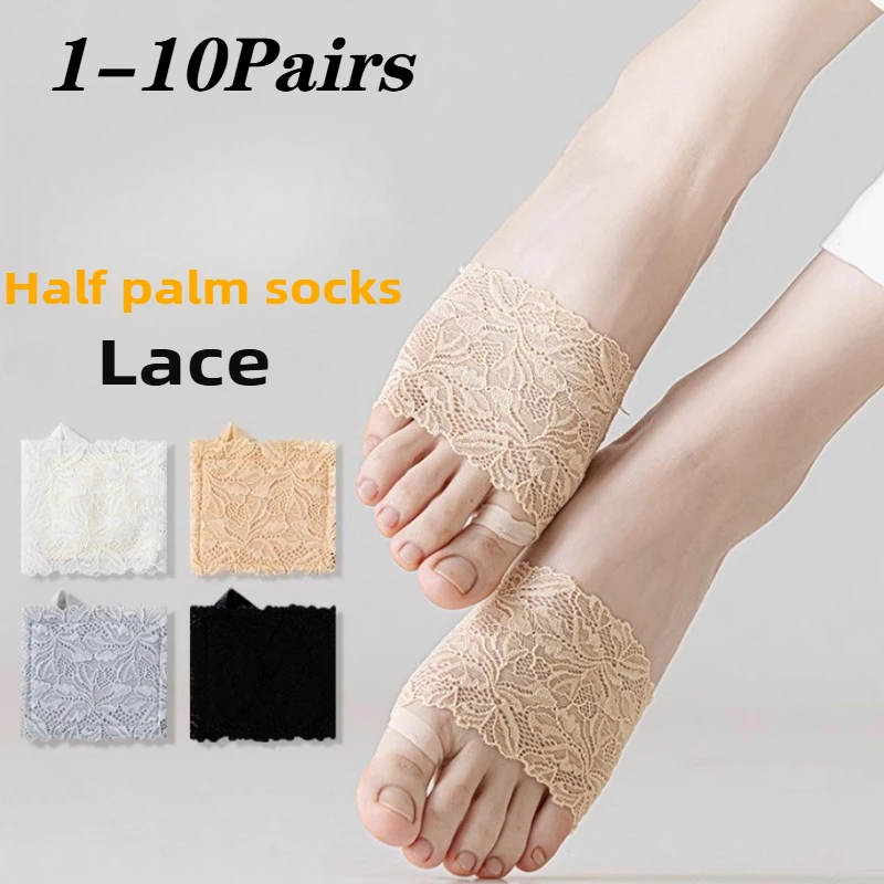 Invisibility Sock Loafer - 1-10Pairs Vrouwen Kant Loafer Sok Antislip