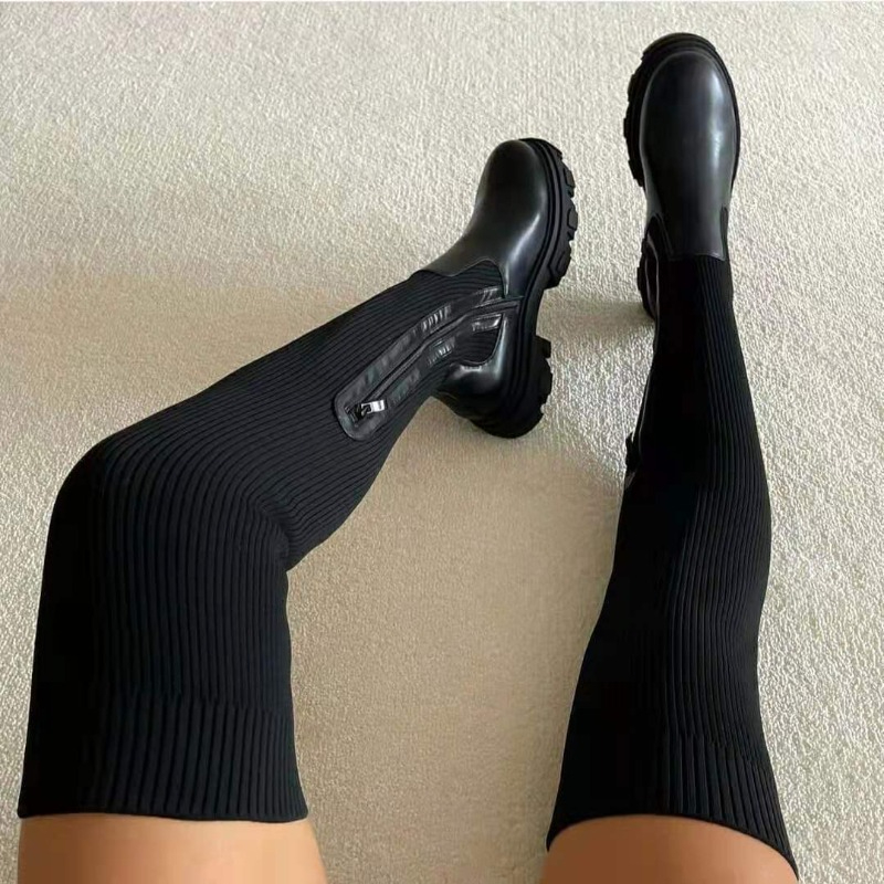 Knee High Sock Women - 2025 Winter Schoenen Vrouwen Sokken Laarzen