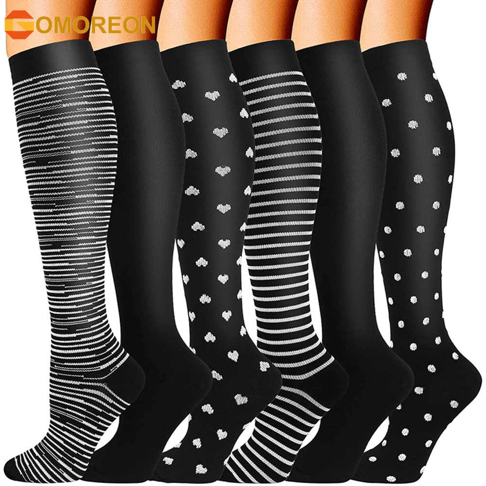 Compression Sock Medical - GOMOREON 6 paar compressiekousen voor heren
