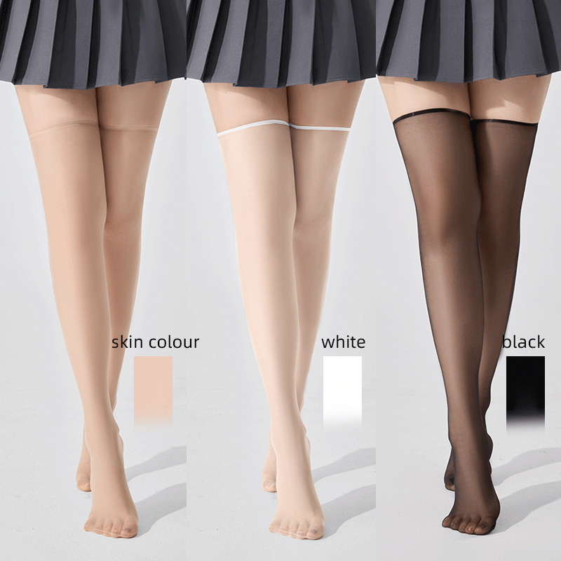 Thigh High Sock Stay Up - Kave 3 paar nylon pure dij