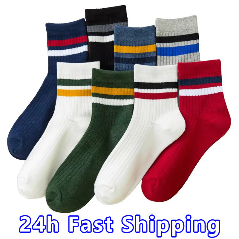 Cotton Crew Sock Pack - 3 Paren/pak Katoen Heren Sokken Mode