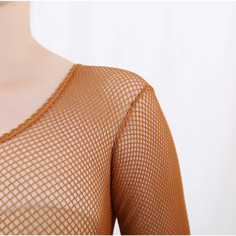 Fishnet Stocking Women - Latin Dance Full Body Jumpsuits Netkousen