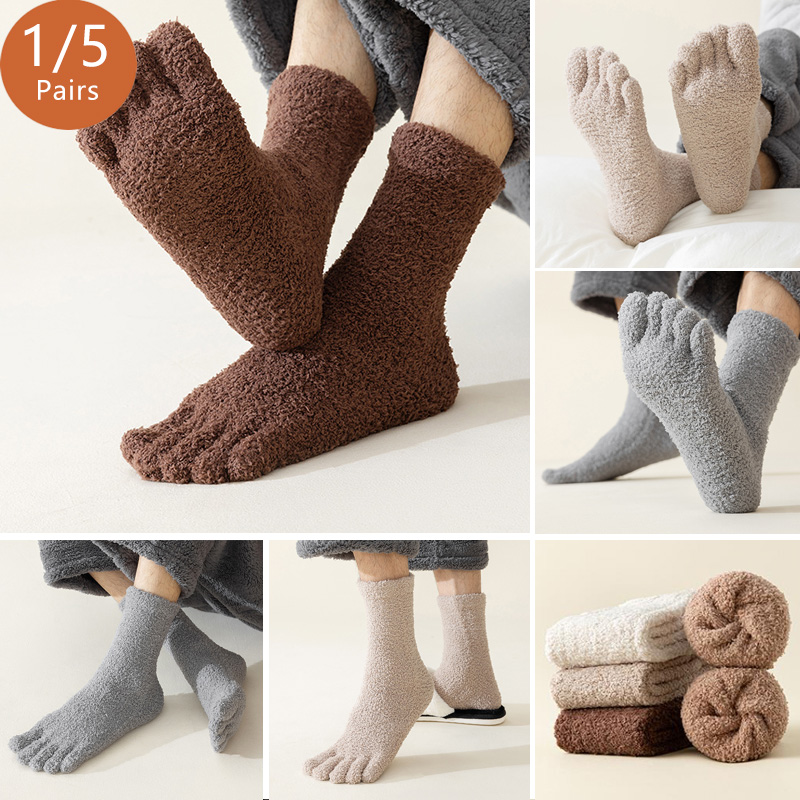 Thermal Sock Winter - 1/5 Pairs Mans Thermische Teen Sokken