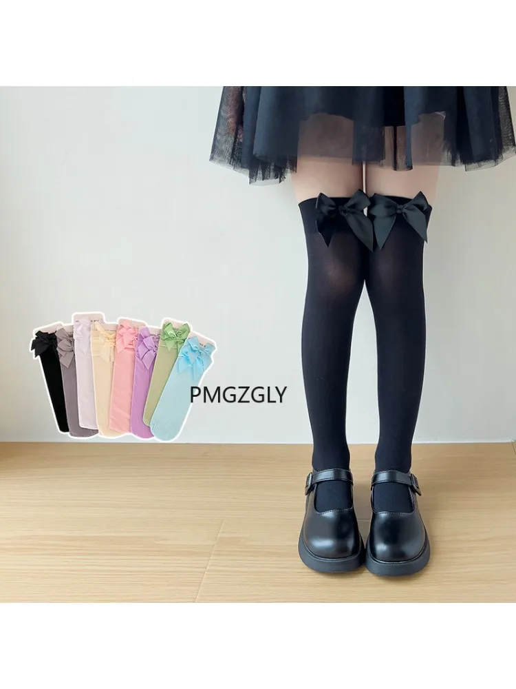 Meisjes Kousen * Roze Strik Kn - Thigh High Sock Stay Up recensie en prijs
