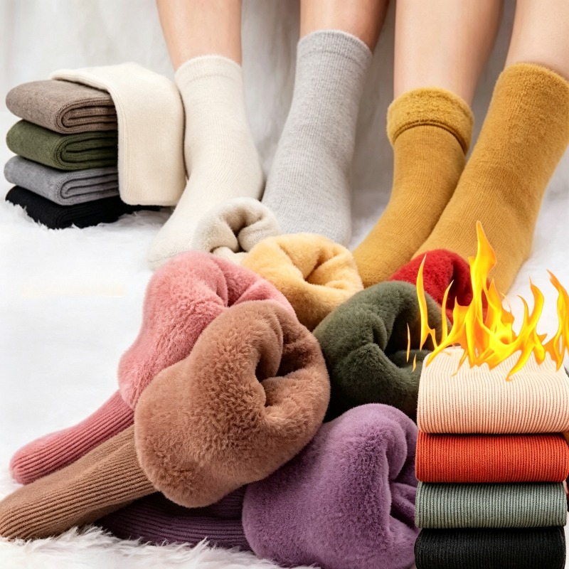 1-4Pairs Warme Fleece Gevoerde - Boot Sock Slouchy recensie en prijs
