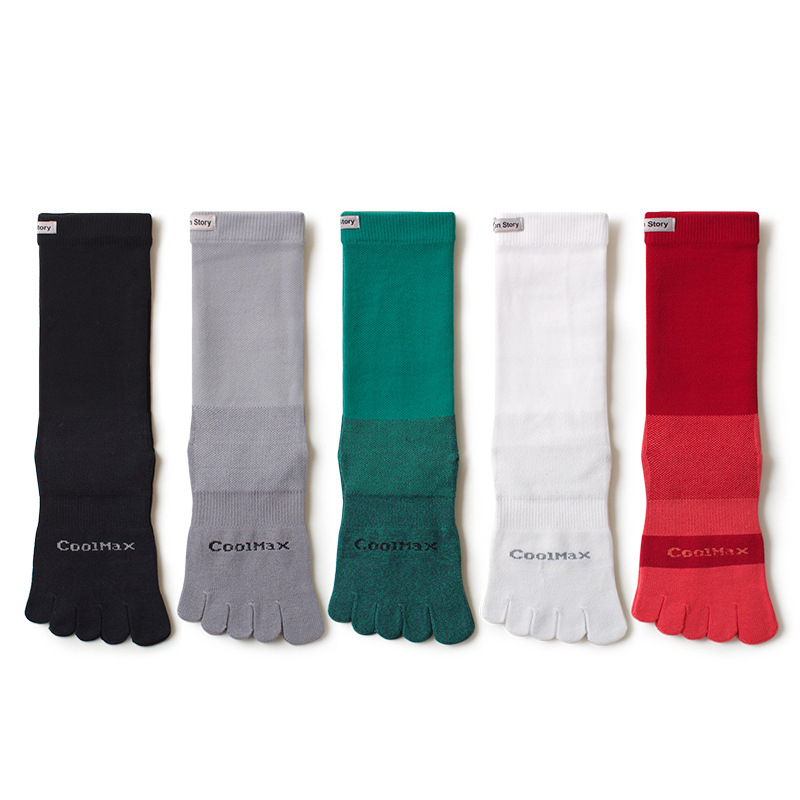 1/5 paar heren hoge crew vijf- - Toe Sock Split recensie en prijs