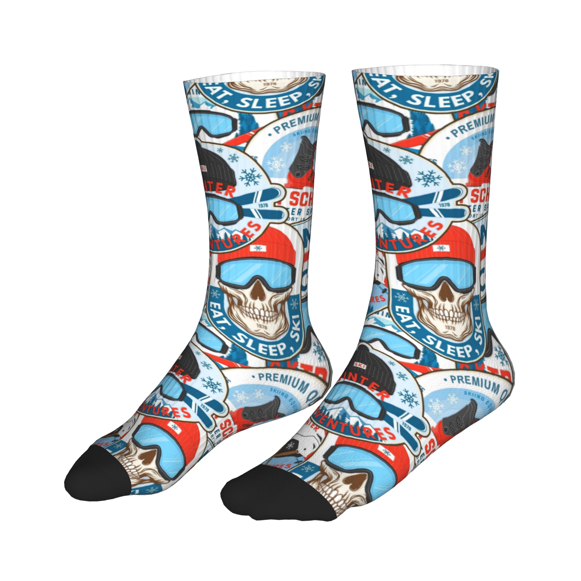 Vintage rood blauwe Ski Club n - Dress Sock Men recensie en prijs