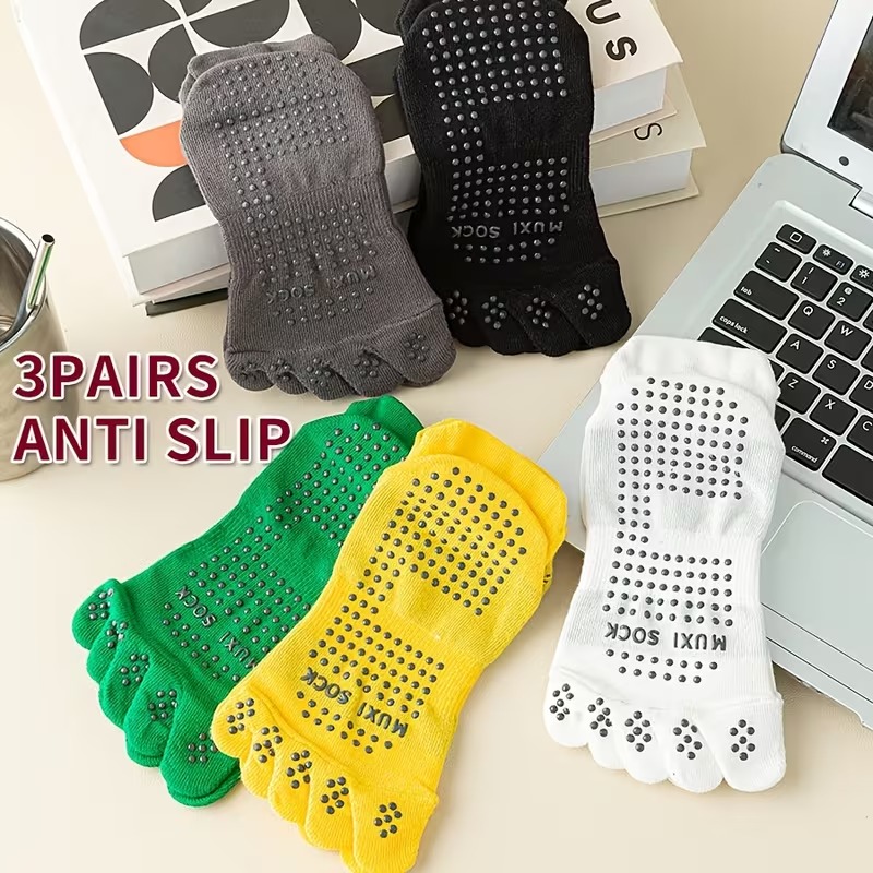 Heren 3-paar teensokken Antisl - Grip Sock Yoga recensie en prijs