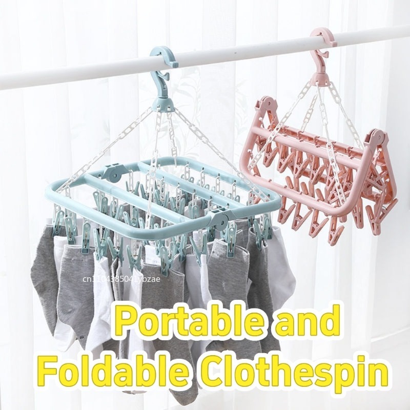 32 Clips Opvouwbare Wasdroger  - Sock Organizer Tray recensie en prijs