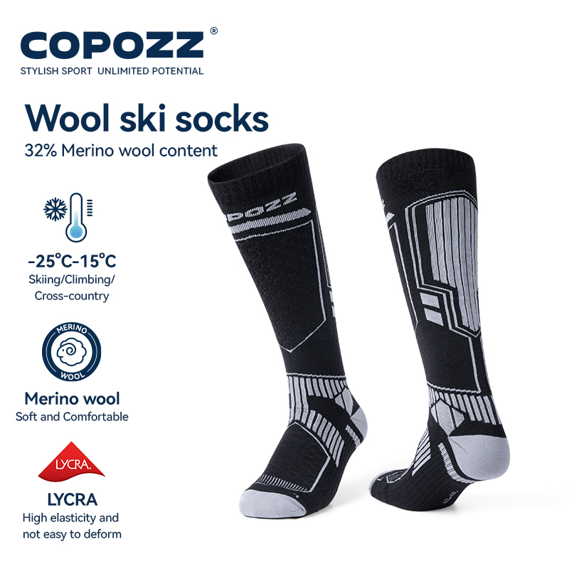 COPOZZ Merinowol Winter Skisok - Thermal Sock Winter recensie en prijs