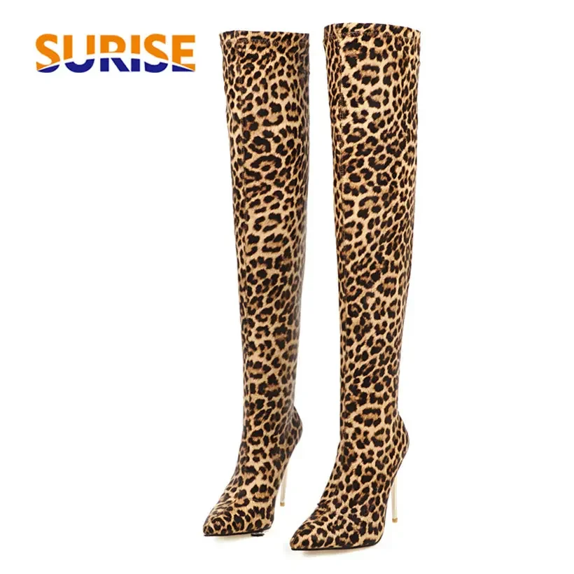 Plus Size Stretch Luipaard Ove - Knee High Sock Women recensie en prijs