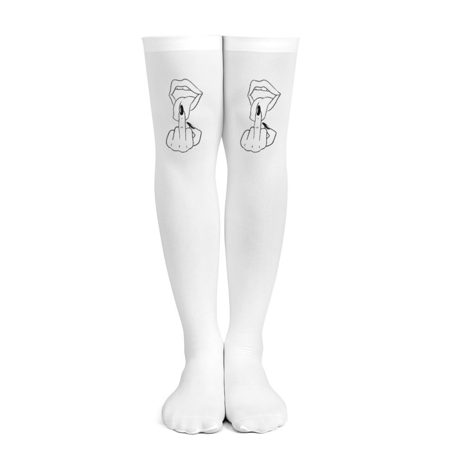 Witte middelvingersokken voor  - Knee High Sock Women recensie en prijs
