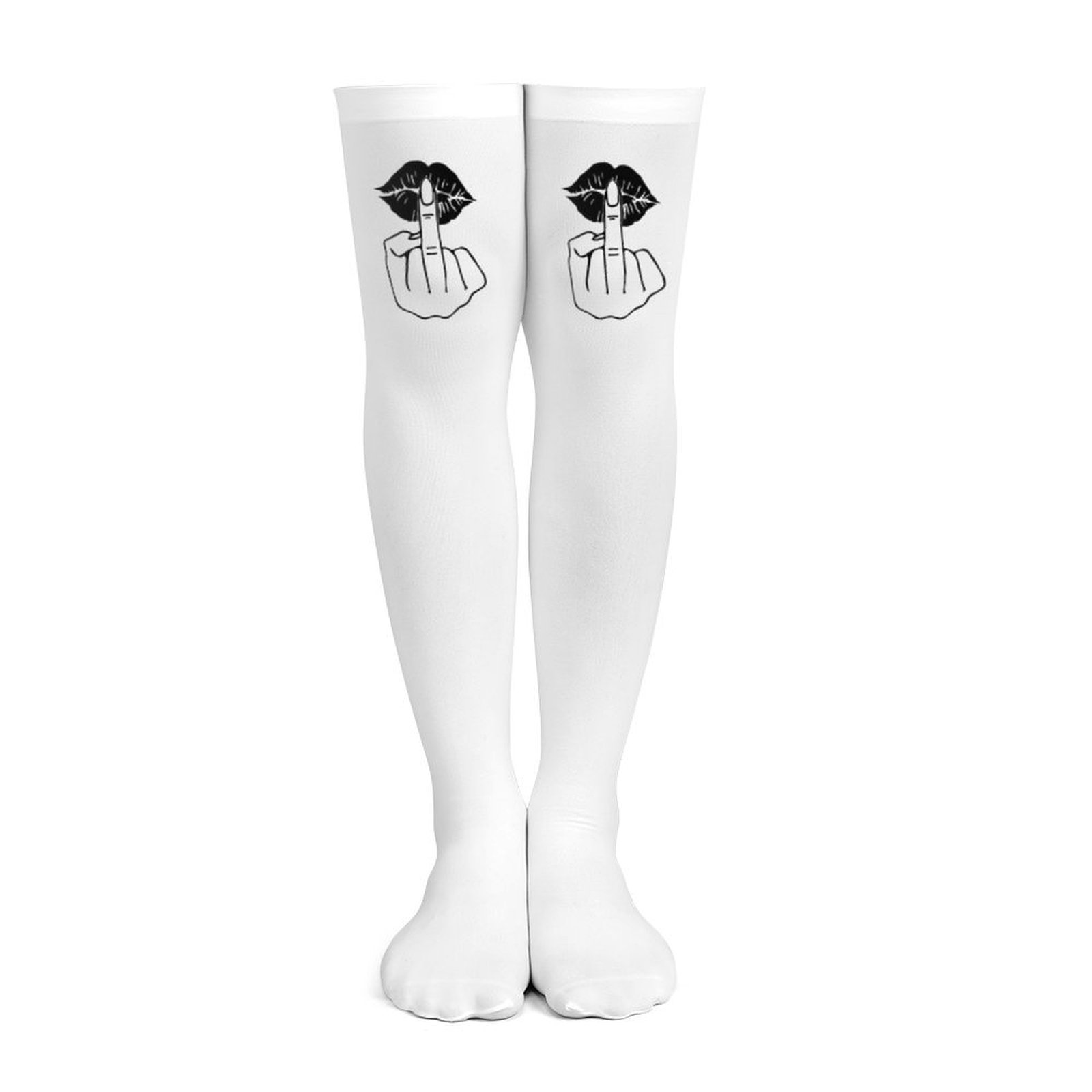 Witte middelvingersokken voor  - Knee High Sock Women recensie en prijs