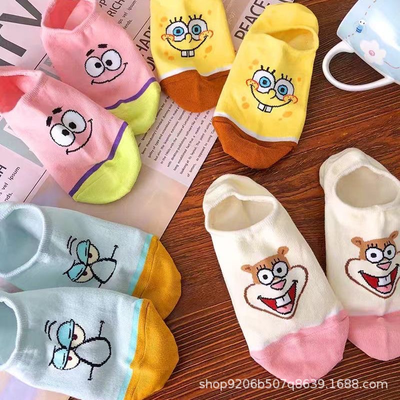 4 STKS Hot Leuke SpongeBob Squ - Invisibility Sock Loafer recensie en prijs
