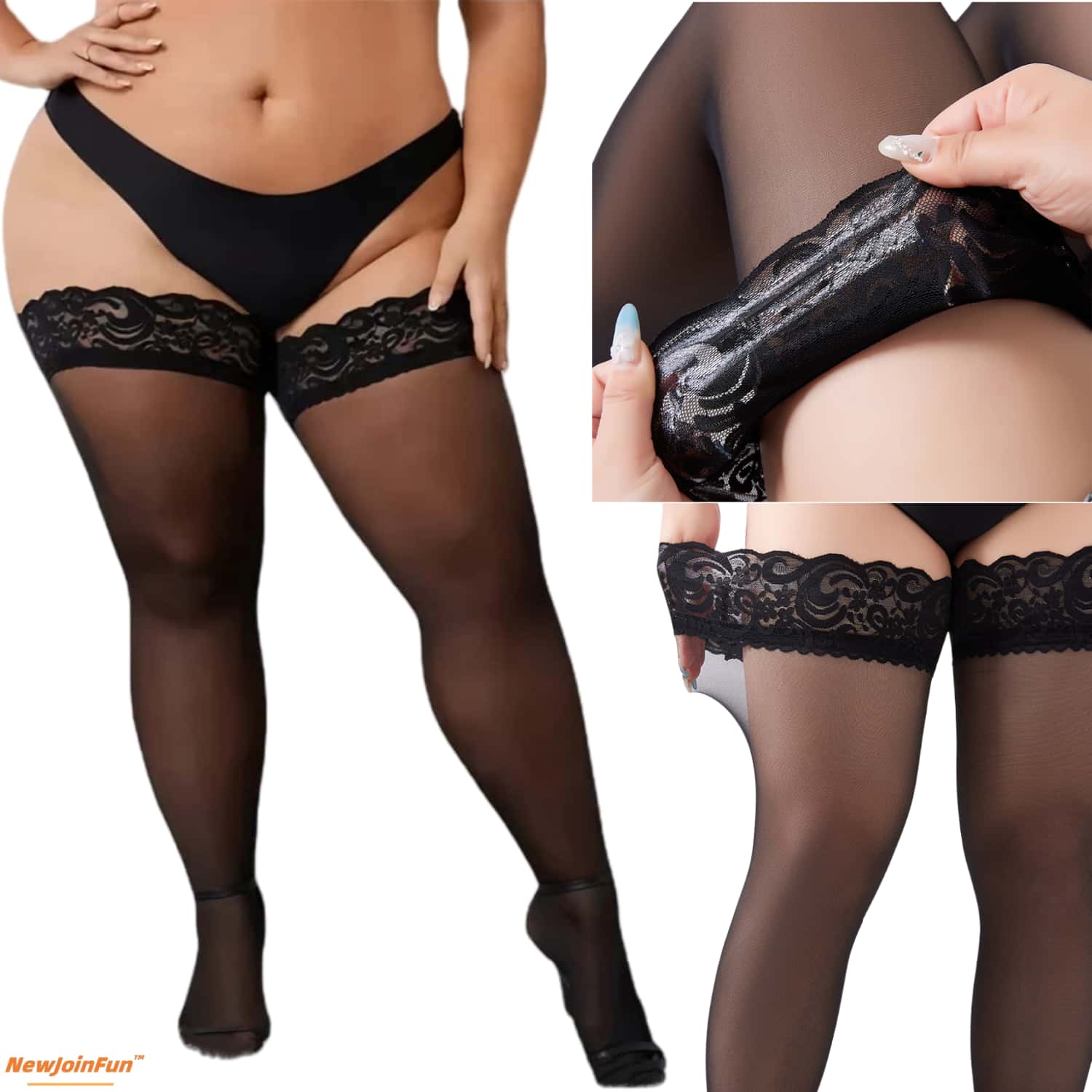 5 paar set Dames Plus Size Kan - Thigh High Sock Stay Up recensie en prijs