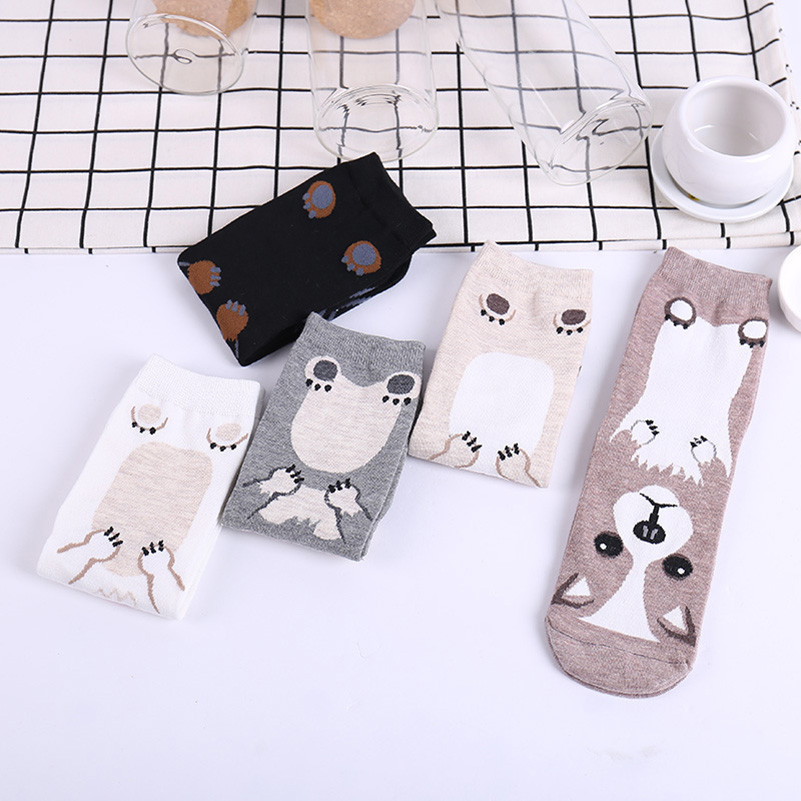 5 paren/pak Grappige Cartoon H - Cotton Crew Sock Pack recensie en prijs