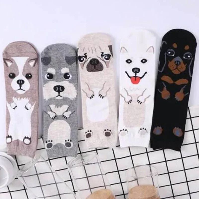 5 paren/pak Grappige Cartoon H - Cotton Crew Sock Pack recensie en prijs