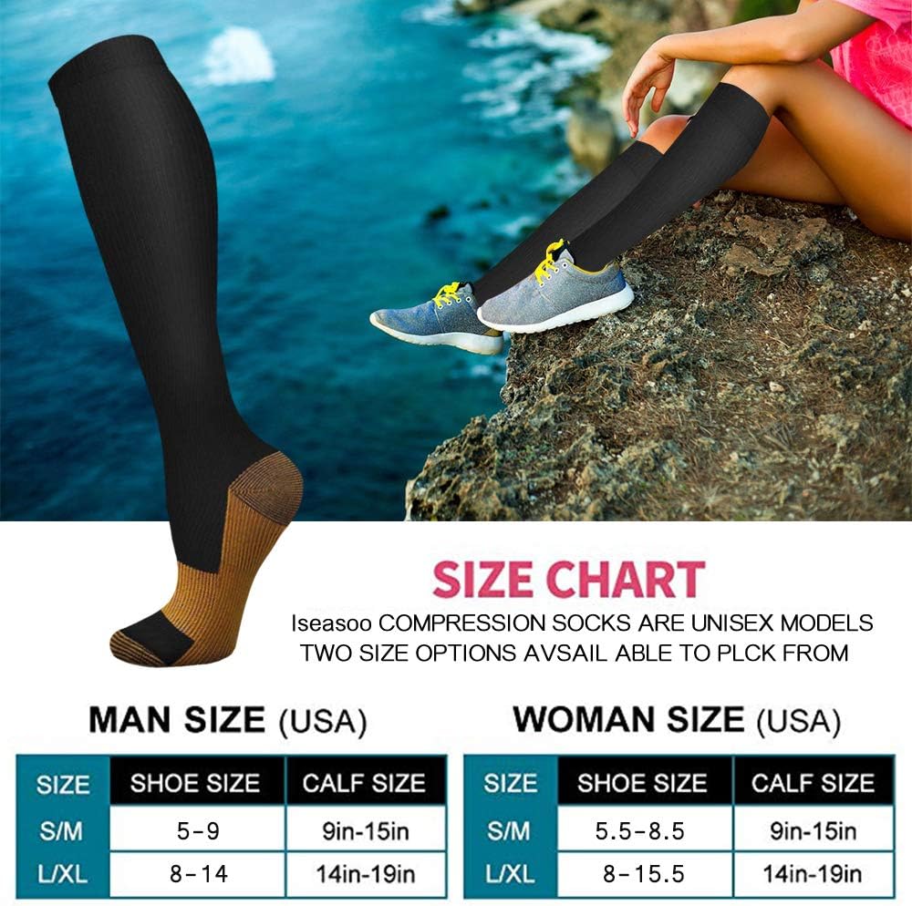 6-paar effen kleur koperen com - Compression Sock Medical recensie en prijs