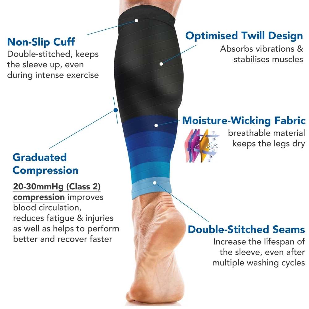 1 paar Kalf Compressie Mouw 20 - Compression Sleeve Calf recensie en prijs