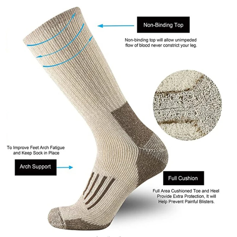 80% Wollen Sokken Dikker Warm  - Wool Hiking Sock recensie en prijs